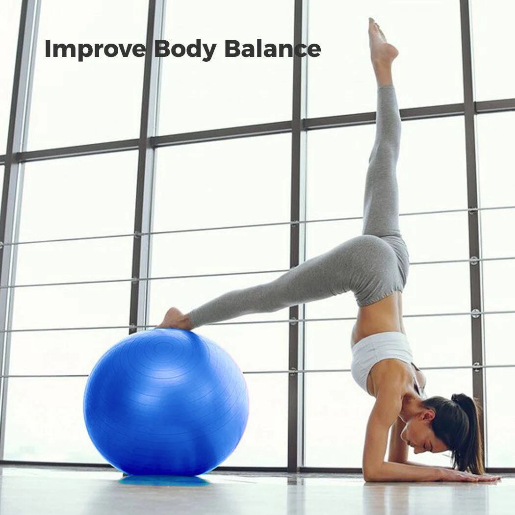 Ultimate Cardio Drumming Equipment Set: Fitness Balance Ball with Pump & Sticks for Aerobic Workouts, Stability, Pilates, Yoga, and Pregnancy Gymnastics