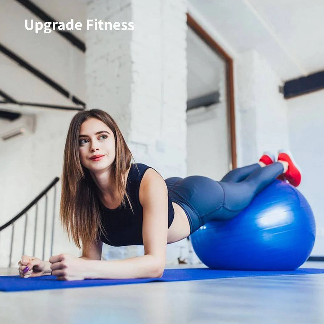 Ultimate Cardio Drumming Equipment Set: Fitness Balance Ball with Pump & Sticks for Aerobic Workouts, Stability, Pilates, Yoga, and Pregnancy Gymnastics