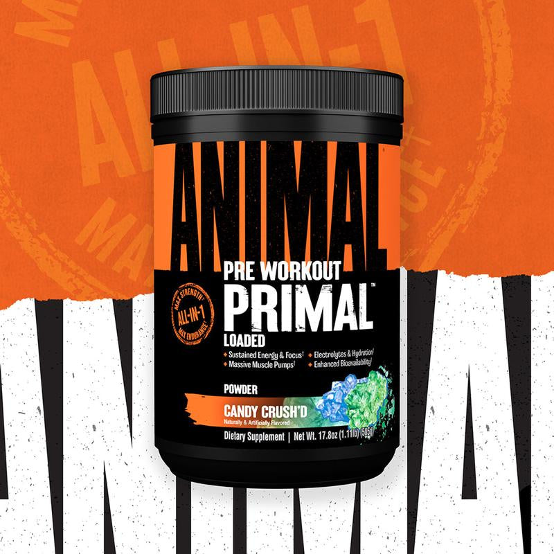Animal Primal Preworkout - Ultimate Pre-Workout Powder Sports Nutrition Supplement for Optimum Fitness and Performance - 6 Great Flavors 30 Servings.