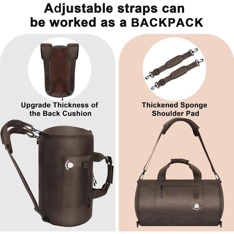 Customizable Travel Duffle Bag | 80L Sports Gym Bag | Expandable Duffle Backpack | Overnight Bag | Carry on Bag