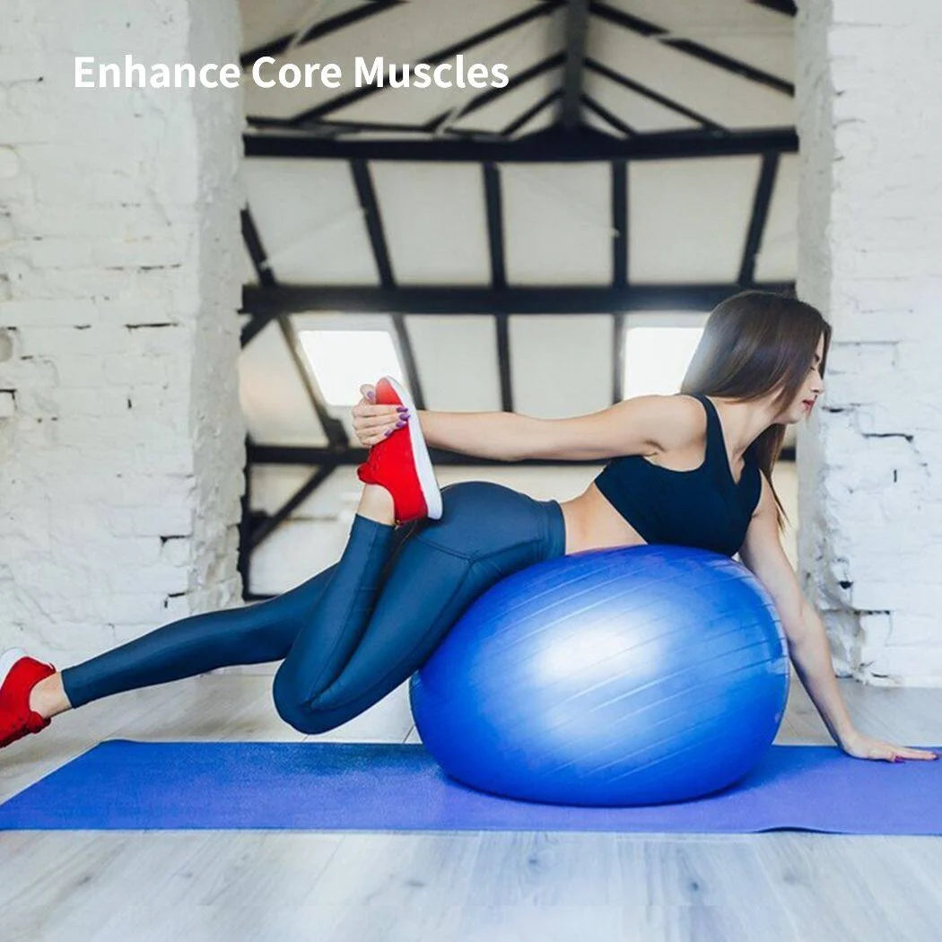 Ultimate Cardio Drumming Equipment Set: Fitness Balance Ball with Pump & Sticks for Aerobic Workouts, Stability, Pilates, Yoga, and Pregnancy Gymnastics