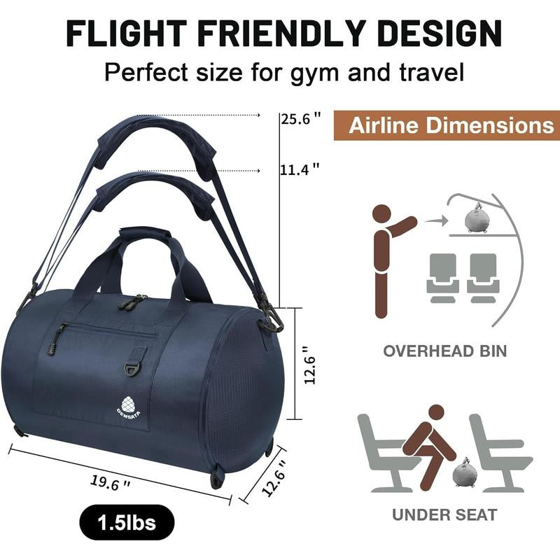 Customizable Travel Duffle Bag | 80L Sports Gym Bag | Expandable Duffle Backpack | Overnight Bag | Carry on Bag