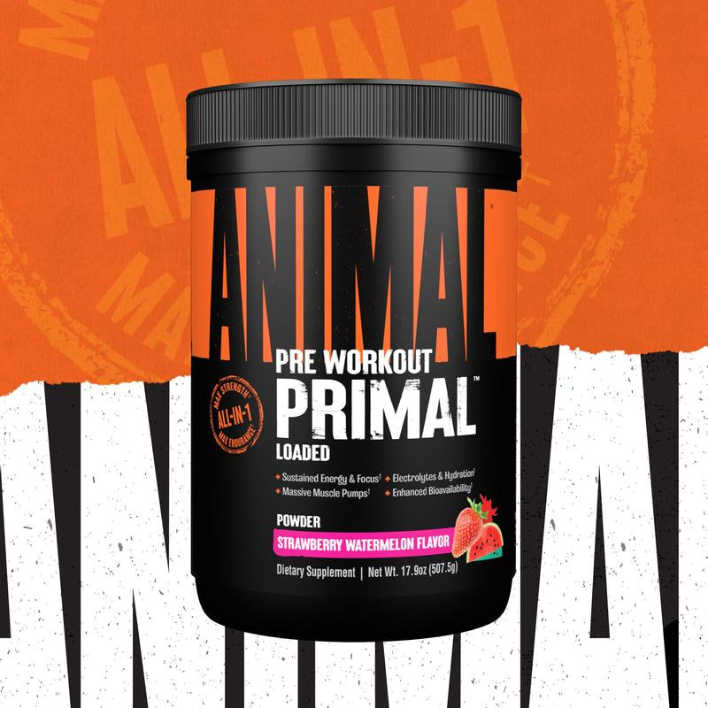 Animal Primal Preworkout - Ultimate Pre-Workout Powder Sports Nutrition Supplement for Optimum Fitness and Performance - 6 Great Flavors 30 Servings.